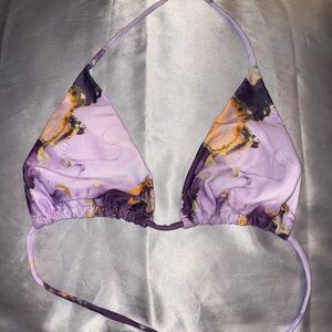 Purple Triangle Bikini Top
